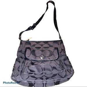 Vintage Coach Signature monogram canvas  shoulder bag